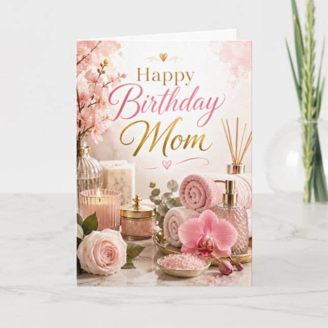 Mom Spa Birthday Card (Front)