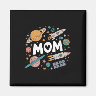 Mom Space Galaxy Mothers Day Birthday Family Match Magnet