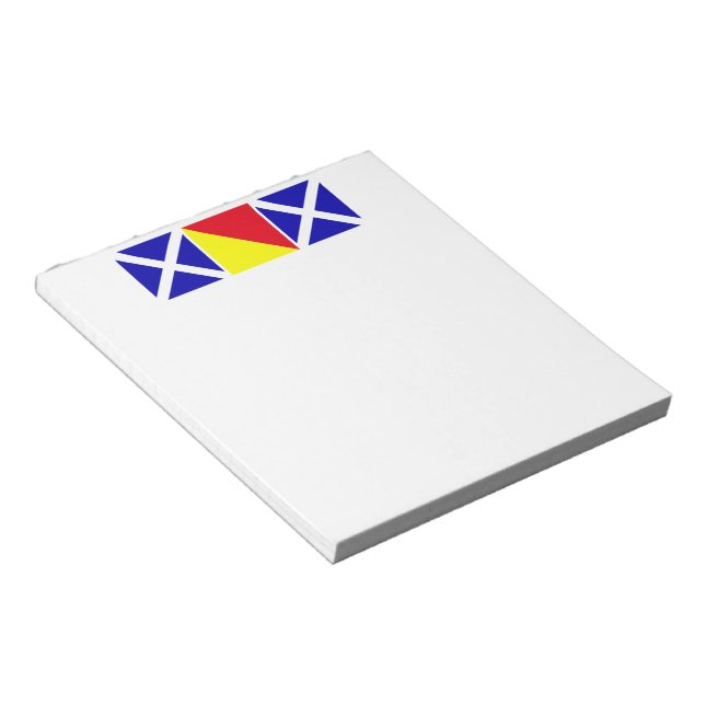 Mom Spelled out in Nautical Flags Notepad (Angled)