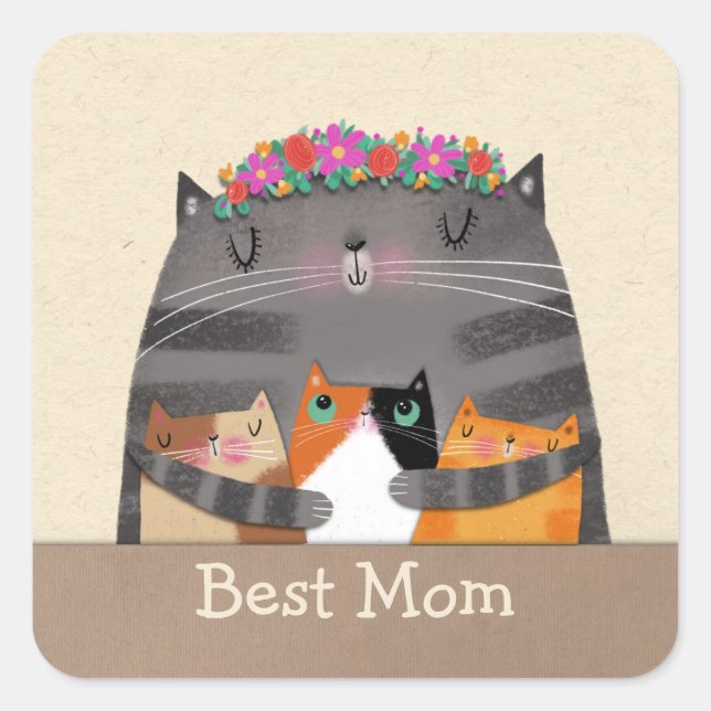 Mom Square Sticker (Front)