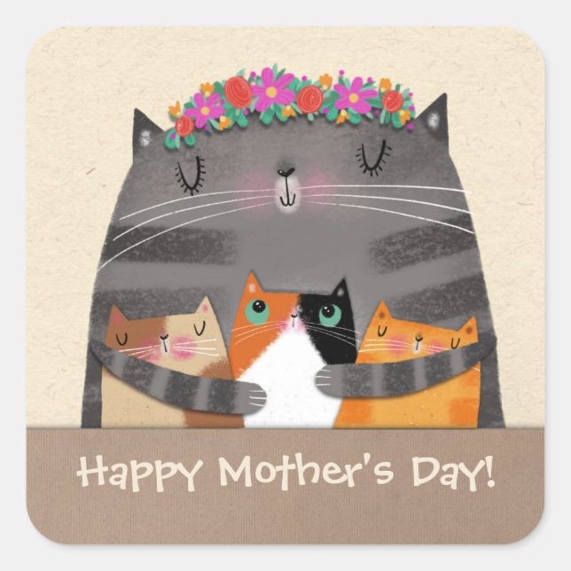 Mom Square Sticker (Front)