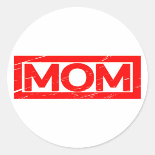 Mom Stamp Classic Round Sticker
