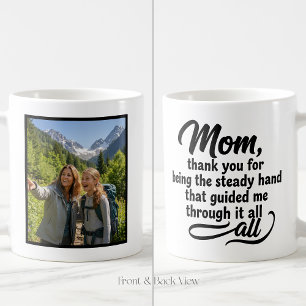 Mom Steady Hand Guided Me Brush Script 1 Photo Coffee Mug