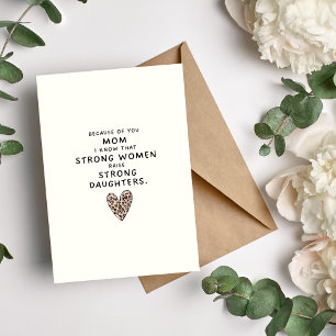 Mom, Strong Women, Strong Daughter Card