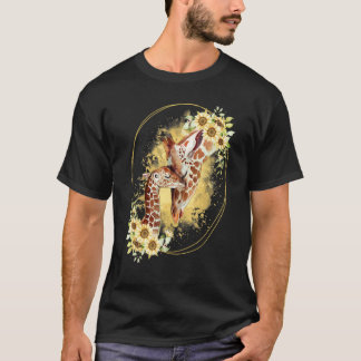 Mom Sunflower  Safari Africa Animal Kids Baby Gira T-Shirt