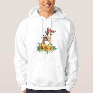 Mom Sunflower Safari Africa Animals Kids Cute Baby Hoodie