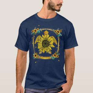 Mom Sunflower Turtle Personalized Grandma Mom  T-Shirt