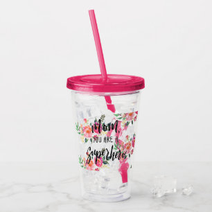 Mom superhero mothers day acrylic tumbler