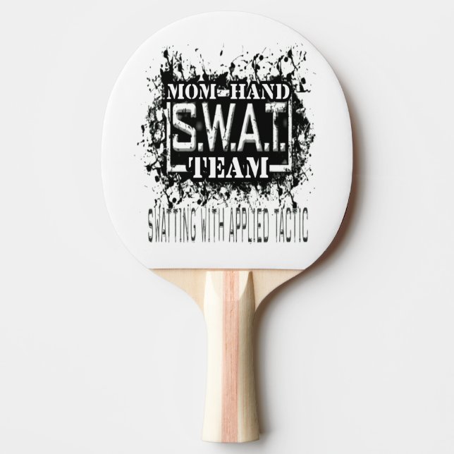 Mom SWAT Ping Pong Paddle (Front)