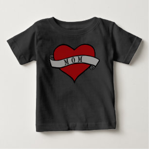 Mom Tattoo Heart Baby T-Shirt