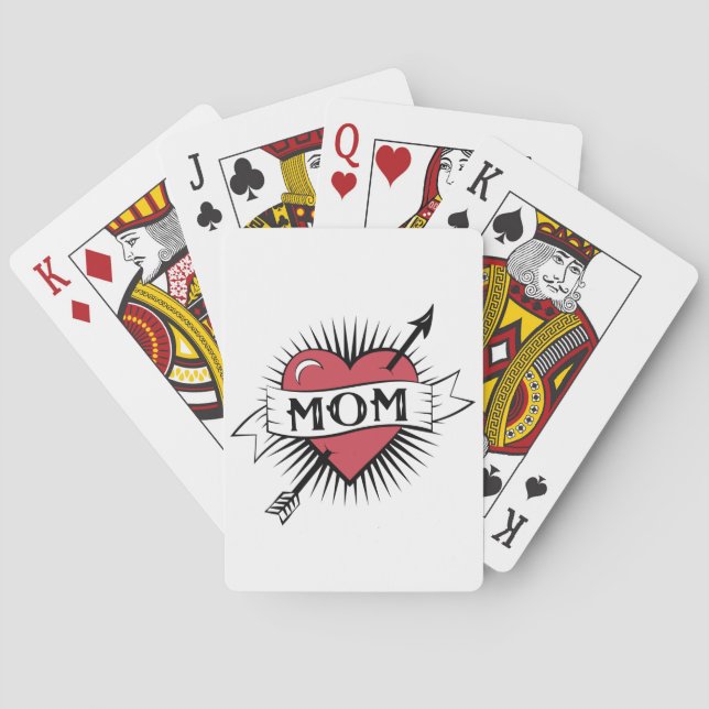 Mom Tattoo Playing Cards (Back)