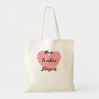 Mom Teacher Blessed Tote Bag