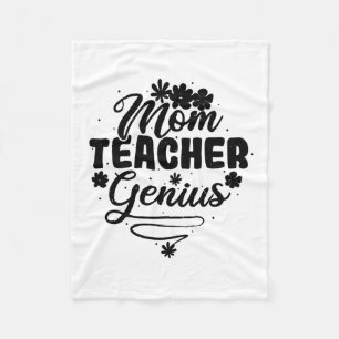 Mom Teacher Genius Fleece Blanket