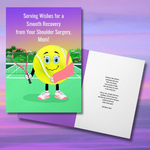 Mom Tennis Lover Shoulder Surgery Get Well Card