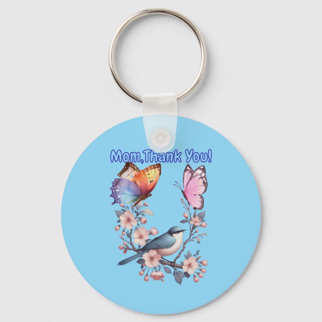 Mom, Thank You! Keychain (Front)