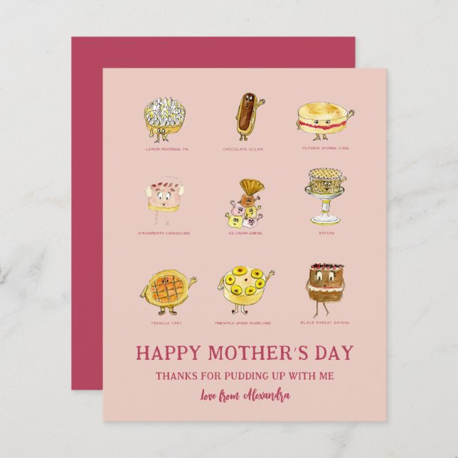 Mom Thanks For Funny Mothers Day Saying Budget (Front/Back)