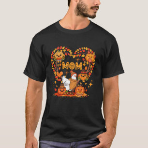Mom Thanksgiving Chicken Pupmkins Fall Tree Cute H T-Shirt