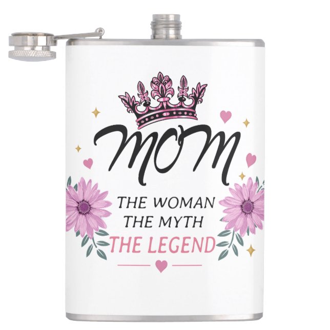 Mom The Legend Mother's Day Gift Hip Flask (Opened)