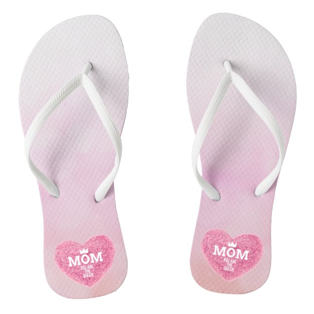 Mom The Queen Mother's Day | Flip Flops (Footbed)