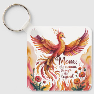 Mom: The Woman, The Myth, The Legend Keychain