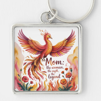 Mom: The Woman, The Myth, The Legend Keychain