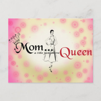 Mom Title Queen Postcard Horizontal Template