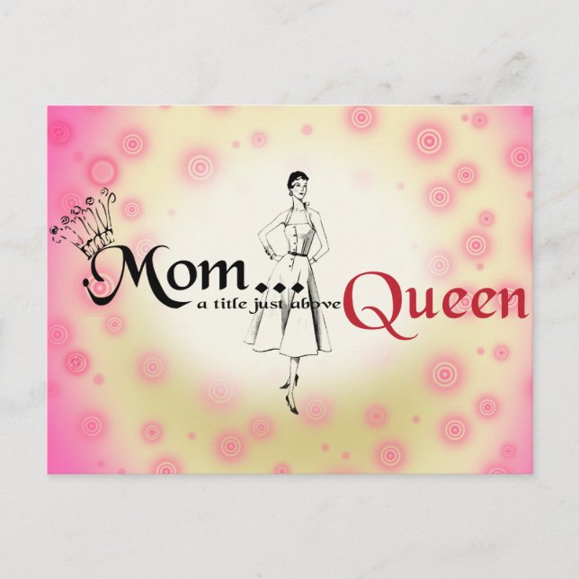 Mom Title Queen Postcard Horizontal Template (Front)