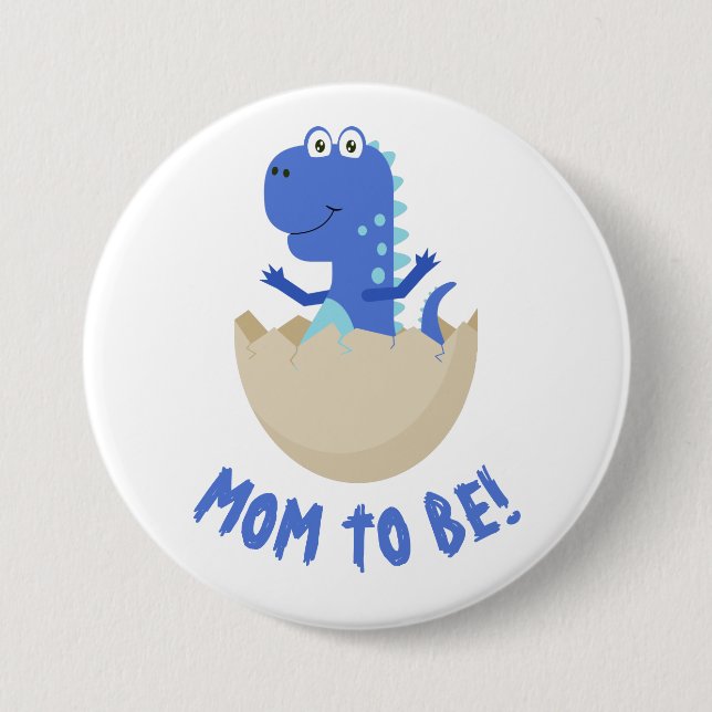 Mom to be 3 inch round button (Front)