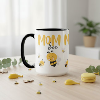 Mom To Be Baby Bee Two-Tone Coffee Mug