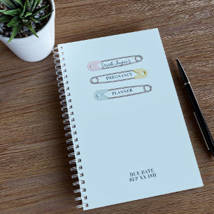 Mom to Be Baby Boy Diaper Pin Pregnancy Planner