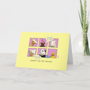 Mom-to-be Baby Girl Animals in Windows Card