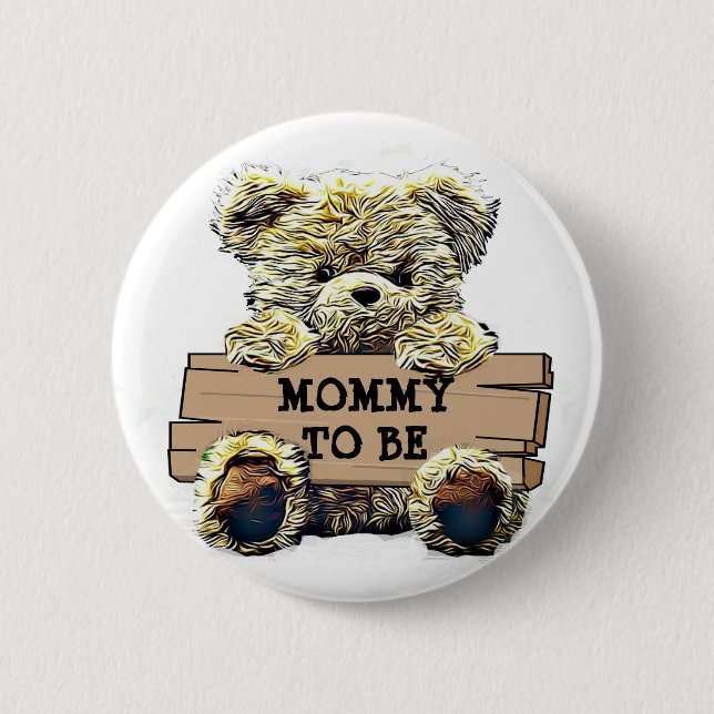 Mom to Be Baby Shower Button (Front)