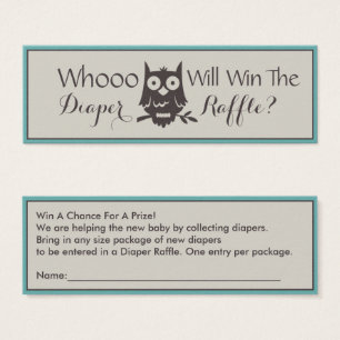 Mom To Be Baby Shower Owl Diaper Raffle
