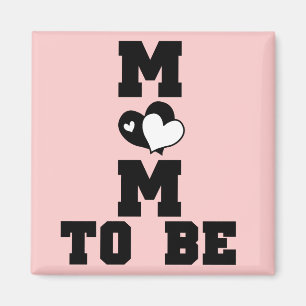 MOM to Be - Black Text Magnet