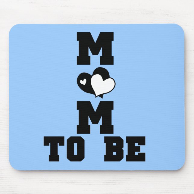 MOM to Be - Black Text Mouse Pad (Front)