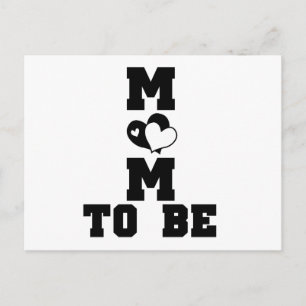 MOM to Be - Black Text Postcard