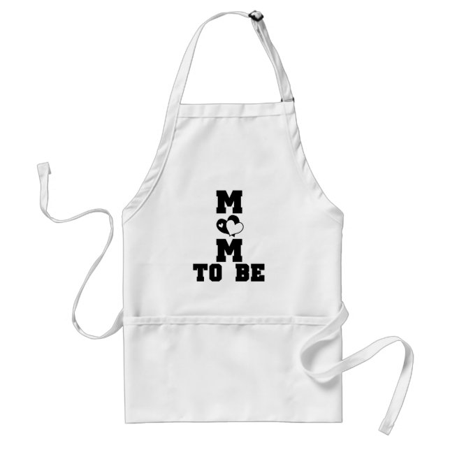 MOM to Be - Black Text Standard Apron (Front)