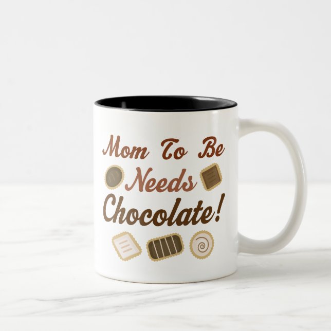 Mom to Be Chocolate Two-Tone Coffee Mug (Right)