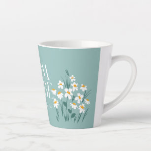 Mom to be daisy floral baby shower new baby gift c latte mug