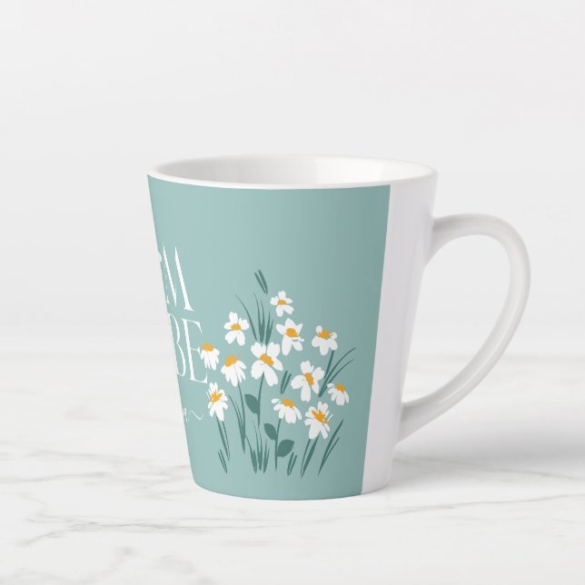 Mom to be daisy floral baby shower new baby gift c latte mug (Right)