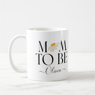 Mom to be daisy floral baby shower new baby gift coffee mug
