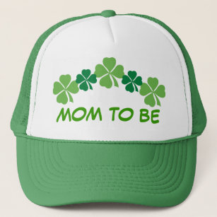 Mom To Be Irish St Patricks Four Leaf Clover Hat