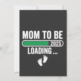 Mom to Be Loading 2025 Pregnancy Mom New Year Thank You Card