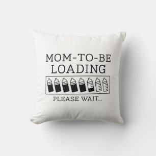 Mom To Be Loading Throw Pillow