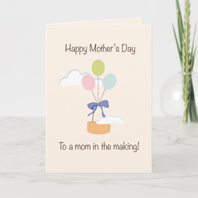 Mom to be Mother's Day Holiday Card (Front)