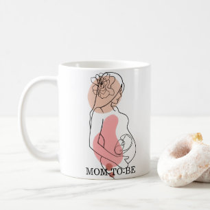 Mom To Be Personalized LineArt Boho Mug