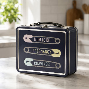 Mom to Be Pregnancy Cravings Retro Metal Lunch Box