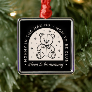 Mom to be quotes pregnancy announcement vintage metal ornament