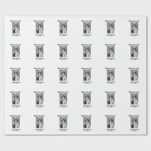 Mom to bee add photo name baby shower date  wrapping paper