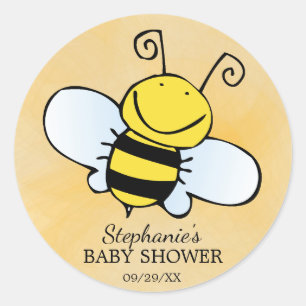 Mom to Bee Baby Shower Favour Sticker